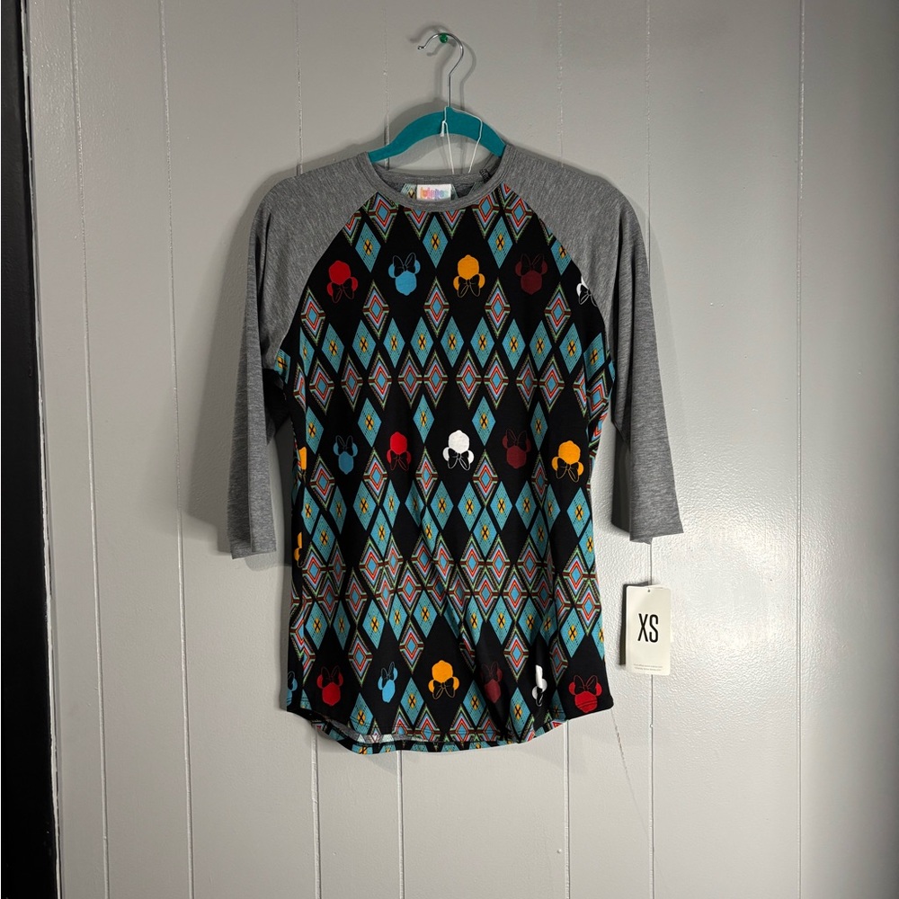 Colorful Patterned Raglan Sleeve Shirt‎ - Picture 4 of 5